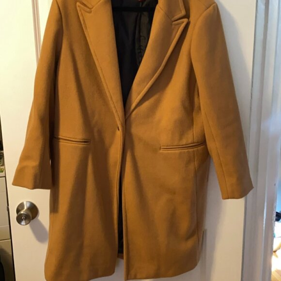 Long Women's Caramel/Tan Car Coat - size 1X - Picture 2 of 5